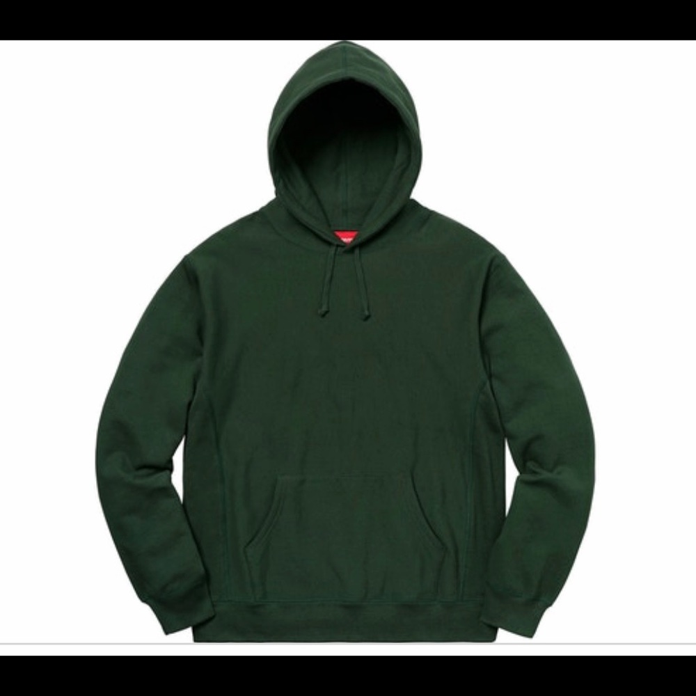 Supreme studded hoodie. Dark green. Size L